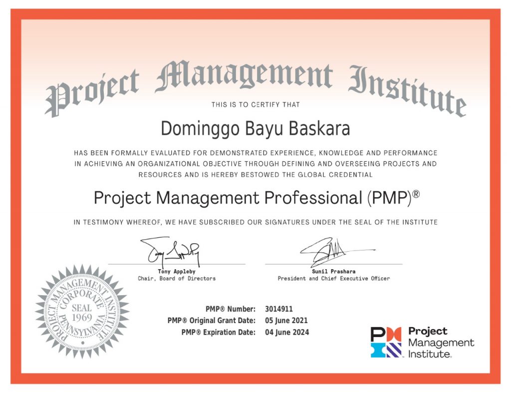 Dosen Teknik Industri ITTelkom Surabaya Raih Sertifikat Project Managemen Profesional (PMP®)